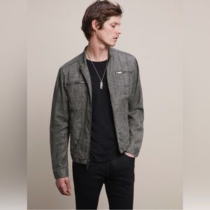 John Varvatos Cal Coated Linen Jacket
